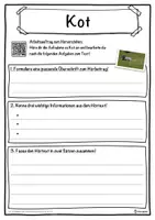 Vorschau - Unterrichtsreihen - Kot Lückentext mit Wortspeicher Hörverstehen und Suchsel - Seite 3