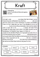 Vorschau - Unterrichtsreihen - Kraft Lückentext mit Wortspeicher Hörverstehen und Suchsel - Seite 1