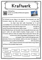 Vorschau - Unterrichtsreihen - Kraftwerk Lückentext mit Wortspeicher Hörverstehen und Suchsel - Seite 1