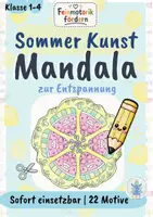 Vorschau - Arbeitsblätter - Sommer Kunst - Mandalas für die Grundschule - Deckblatt