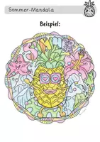 Vorschau - Arbeitsblätter - Sommer Kunst - Mandalas für die Grundschule - Seite 2