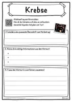 Vorschau - Unterrichtsreihen - Krebse Lückentext mit Wortspeicher Hörverstehen und Suchsel - Seite 3