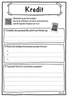 Vorschau - Unterrichtsreihen - Kredit Lückentext mit Wortspeicher Hörverstehen und Suchsel - Seite 3