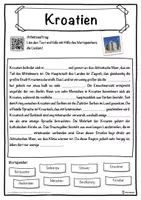 Vorschau - Unterrichtsreihen - Kroatien Lückentext mit Wortspeicher Hörverstehen und Suchsel - Seite 1