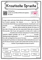 Vorschau - Unterrichtsreihen - Kroatische Sprache Lückentext mit Wortspeicher Hörverstehen und Suchsel - Seite 1