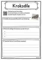Vorschau - Unterrichtsreihen - Krokodile Lückentext mit Wortspeicher Hörverstehen und Suchsel - Seite 3