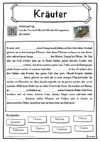 Vorschau - Unterrichtsreihen - Kräuter Lückentext mit Wortspeicher Hörverstehen und Suchsel - Seite 1