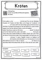 Vorschau - Unterrichtsreihen - Kröten Lückentext mit Wortspeicher Hörverstehen und Suchsel - Seite 1