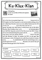 Vorschau - Unterrichtsreihen - Ku-Klux-Klan Lückentext mit Wortspeicher Hörverstehen und Suchsel - Seite 1