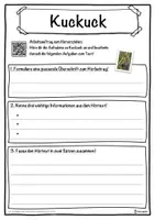 Vorschau - Unterrichtsreihen - Kuckuck Lückentext mit Wortspeicher Hörverstehen und Suchsel - Seite 3