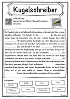 Vorschau - Unterrichtsreihen - Kugelschreiber Lückentext mit Wortspeicher Hörverstehen und Suchsel - Seite 1