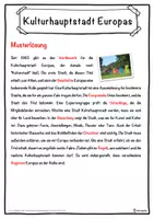 Vorschau - Unterrichtsreihen - Kulturhauptstadt Europas Lückentext mit Wortspeicher Hörverstehen und Suchsel - Seite 2