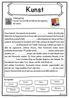 Vorschau - Unterrichtsreihen - Kunst Lückentext mit Wortspeicher Hörverstehen und Suchsel - Seite 1