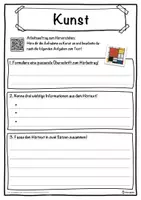 Vorschau - Unterrichtsreihen - Kunst Lückentext mit Wortspeicher Hörverstehen und Suchsel - Seite 3