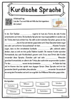 Vorschau - Unterrichtsreihen - Kurdische Sprache Lückentext mit Wortspeicher Hörverstehen und Suchsel - Seite 1