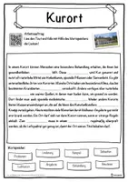 Vorschau - Unterrichtsreihen - Kurort Lückentext mit Wortspeicher Hörverstehen und Suchsel - Seite 1