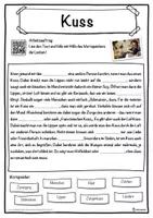 Vorschau - Unterrichtsreihen - Kuss Lückentext mit Wortspeicher Hörverstehen und Suchsel - Seite 1