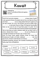 Vorschau - Unterrichtsreihen - Kuwait Lückentext mit Wortspeicher Hörverstehen und Suchsel - Seite 1