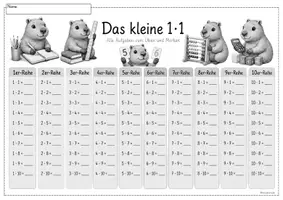 Vorschau - Arbeitsblätter - Einmaleins: Arbeitsblatt und Übersicht - Seite 2