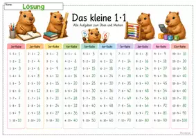 Vorschau - Arbeitsblätter - Einmaleins: Arbeitsblatt und Übersicht - Seite 3