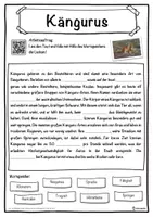 Vorschau - Unterrichtsreihen - Kängurus Lückentext mit Wortspeicher Hörverstehen und Suchsel - Seite 1