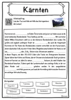 Vorschau - Unterrichtsreihen - Kärnten Lückentext mit Wortspeicher Hörverstehen und Suchsel - Seite 1
