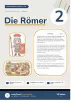 Vorschau - Stundenentwürfe - Die Römer - Klasse 2 - 3-fach differenzierter Lesetext (Bildkarten, Stundenverlauf, Aufgaben + Lösungen uvm.) - Deckblatt