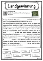 Vorschau - Unterrichtsreihen - Landgewinnung Lückentext mit Wortspeicher Hörverstehen und Suchsel - Seite 1
