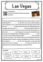 Vorschau - Unterrichtsreihen - Las Vegas Lückentext mit Wortspeicher Hörverstehen und Suchsel - Seite 1
