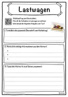 Vorschau - Unterrichtsreihen - Lastwagen Lückentext mit Wortspeicher Hörverstehen und Suchsel - Seite 3
