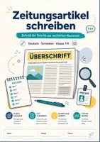 Vorschau - Arbeitsblätter - Zeitungsartikel schreiben – Schritt für Schritt zur sachlichen Nachricht - Seite 1