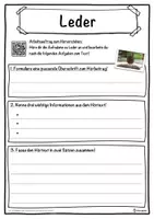 Vorschau - Unterrichtsreihen - Leder Lückentext mit Wortspeicher Hörverstehen und Suchsel - Seite 3