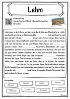 Vorschau - Unterrichtsreihen - Lehm Lückentext mit Wortspeicher Hörverstehen und Suchsel - Seite 1