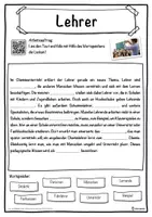 Vorschau - Unterrichtsreihen - Lehrer Lückentext mit Wortspeicher Hörverstehen und Suchsel - Seite 1