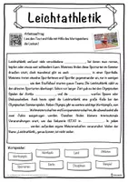 Vorschau - Unterrichtsreihen - Leichtathletik Lückentext mit Wortspeicher Hörverstehen und Suchsel - Seite 1