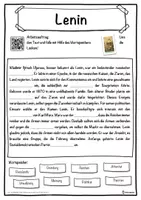 Vorschau - Unterrichtsreihen - Lenin Lückentext mit Wortspeicher Hörverstehen und Suchsel - Seite 1