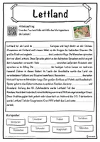 Vorschau - Unterrichtsreihen - Lettland Lückentext mit Wortspeicher Hörverstehen und Suchsel - Seite 1