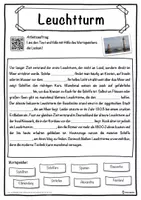 Vorschau - Unterrichtsreihen - Leuchtturm Lückentext mit Wortspeicher Hörverstehen und Suchsel - Seite 1