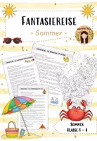 Vorschau - Mal- und Bastelvorlagen - Fantasiereise / Entspannung: Sommer mit Ausmalbild (Klasse 1-4) - Deckblatt