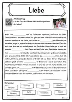 Vorschau - Unterrichtsreihen - Liebe Lückentext mit Wortspeicher Hörverstehen und Suchsel - Seite 1