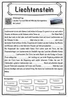 Vorschau - Unterrichtsreihen - Liechtenstein Lückentext mit Wortspeicher Hörverstehen und Suchsel - Seite 1