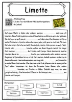Vorschau - Unterrichtsreihen - Limette Lückentext mit Wortspeicher Hörverstehen und Suchsel - Seite 1
