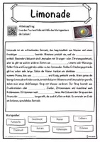 Vorschau - Unterrichtsreihen - Limonade Lückentext mit Wortspeicher Hörverstehen und Suchsel - Seite 1