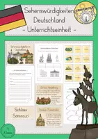 Vorschau - Stundenentwürfe - Deutschland Sehenswürdigkeiten Unterrichtseinheit - Deckblatt