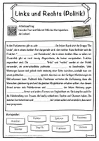 Vorschau - Unterrichtsreihen - Links und Rechts (Politik) Lückentext mit Wortspeicher Hörverstehen und Suchsel - Seite 1