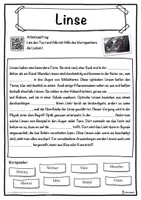 Vorschau - Unterrichtsreihen - Linse Lückentext mit Wortspeicher Hörverstehen und Suchsel - Seite 1