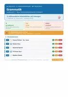 Vorschau - Arbeitsblätter - Englisch 8 Mittelschule - Grammatik - Deckblatt