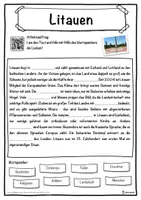 Vorschau - Unterrichtsreihen - Litauen Lückentext mit Wortspeicher Hörverstehen und Suchsel - Seite 1