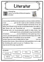 Vorschau - Unterrichtsreihen - Literatur Lückentext mit Wortspeicher Hörverstehen und Suchsel - Seite 1