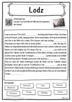 Vorschau - Unterrichtsreihen - Lodz Lückentext mit Wortspeicher Hörverstehen und Suchsel - Seite 1